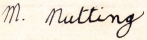 Minnie Nutting signature