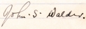 John Stanley Walder signature c. 1933