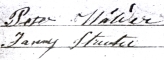 Peter Walder and Fanny Streeter signatures
